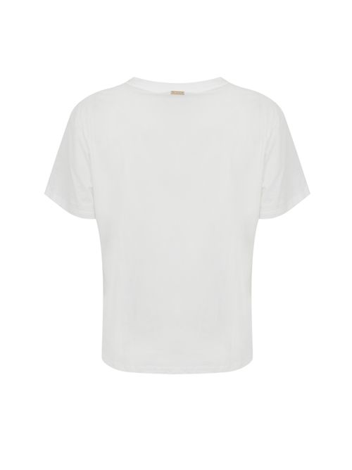 T-shirt in cotone con rose Bianco NO SECRETS | 251NS150COCCO